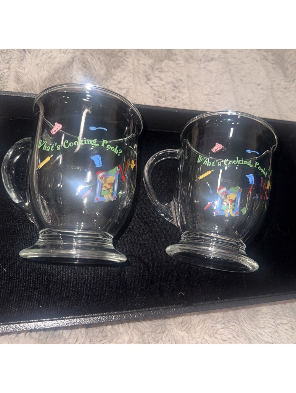 Disney Winnie the Pooh Glass Coffee Cup ,Set of two